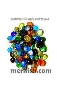 MULTICOLOUR HALF ROUND GLASS STONES 1 KG